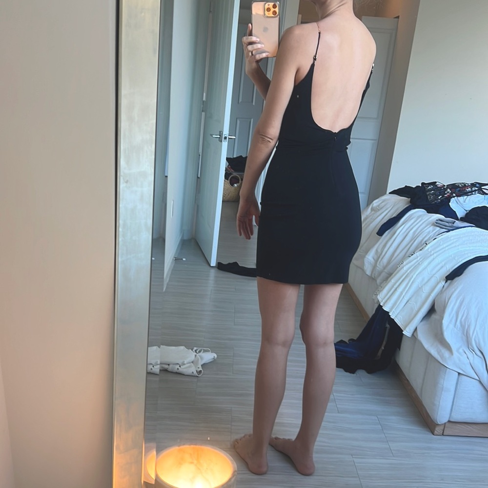 Alexander Wang Gold Chain Strap Black Dress Classic!